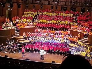Ebony Tunnicliffe, one of the Preludes children, singing a solo at the Colston Hall Juniors summer concert